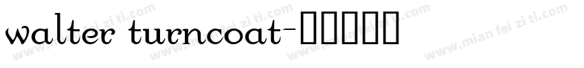 walter turncoat字体转换